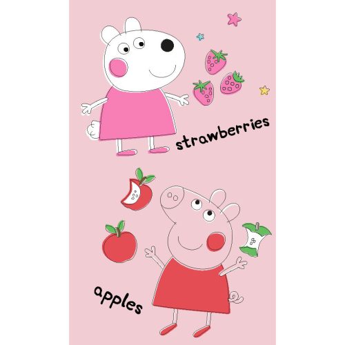 Peppa Pig Fruits hand towel, face towel, towel 30x50 cm