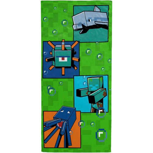 Minecraft Ocean Depths bath towel, beach towel 70x140cm