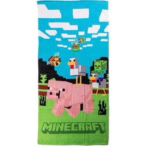 Minecraft Piggy Ride bath towel, beach towel 70x140cm