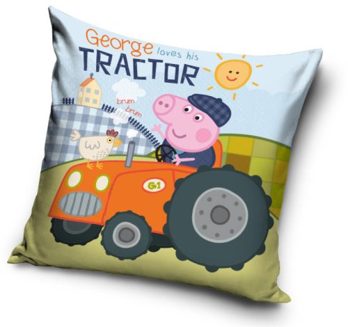 Peppa Pig George's Tractor Velour Cushion Cover 40x40 cm