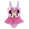 Disney Minnie Striped children's swimsuit, swimming 2-6 years