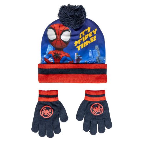 Spiderman Spidey Time kids hat+ gloves set