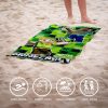 Minecraft Crafting bath towel, beach towel 70x140cm (Fast Dry)