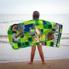 Minecraft Crafting bath towel, beach towel 70x140cm (Fast Dry)