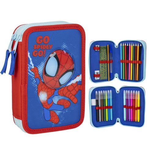 Spiderman Spidey filled two-level pencil case