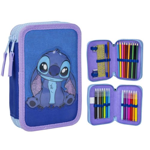 Disney Lilo and Stitch pencil case filled 2-tier