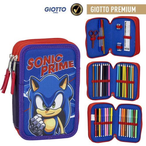 Sonic the Hedgehog Prime Sonic the Hedgehog 3-layer pencil case filled