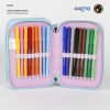 Gabby's Dollhouse Rainbow filled pencil case with 3 compartments