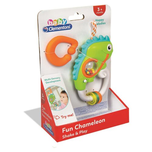 Animals Green Chameleon Baby Rattle Clementoni