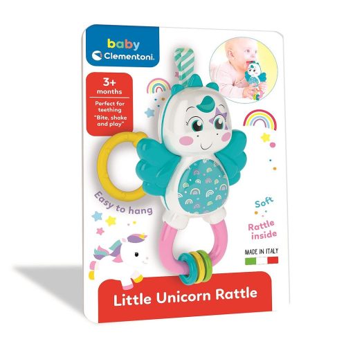 Unicorn Rainbow baby rattle Clementoni