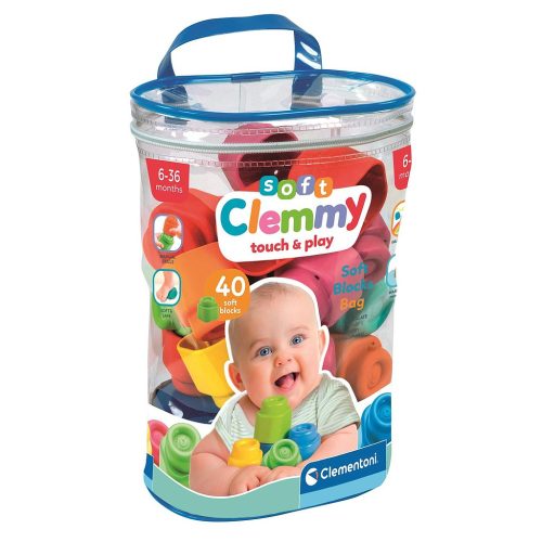 Colour Clemmy Soft Building Blocks 40 pcs Clementoni