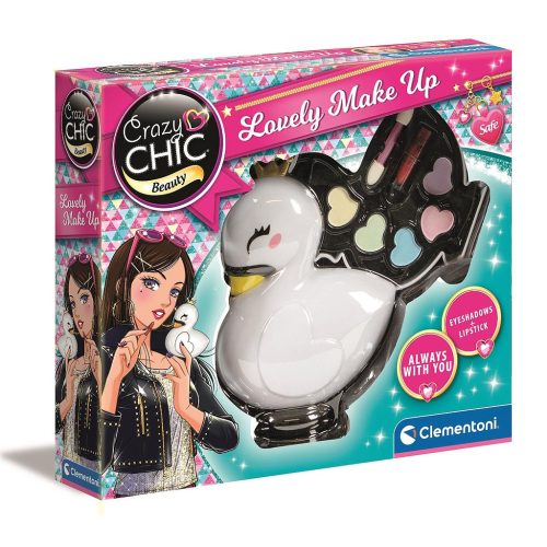 Crazy Chic Lovely Swan-shaped Makeup Set by Clementoni