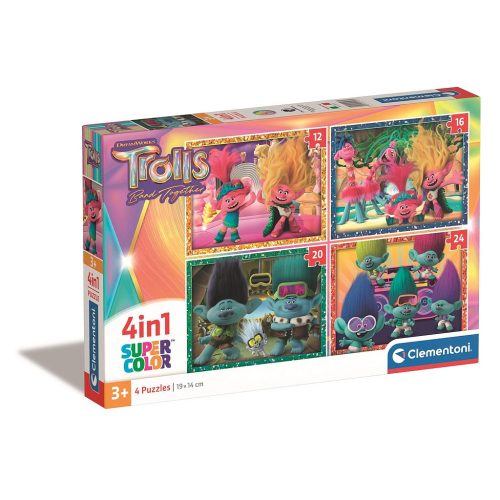 Trolls Moving to the Beat 4 in 1 puzzle Clementoni