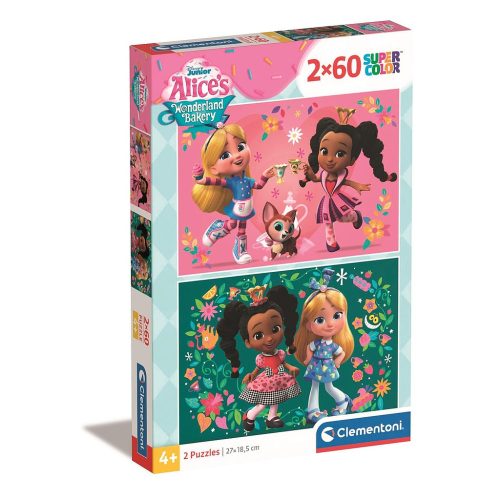 Alice Csodaország cukrászdája Flowers Disney 2x60 pieces puzzle Clementoni