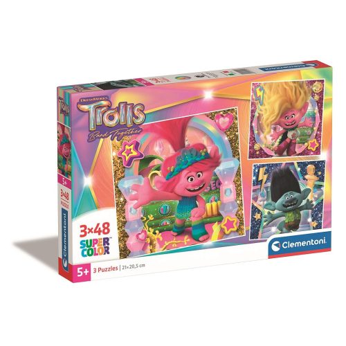 Trolls Band Together 3x48 piece puzzle Clementoni