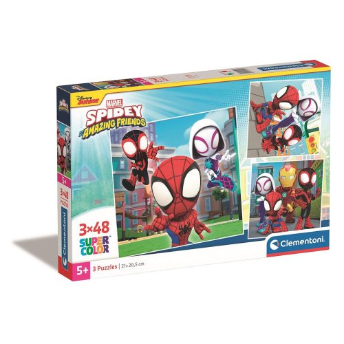 Pókember Spidey 3x48 db-os puzzle Clementoni