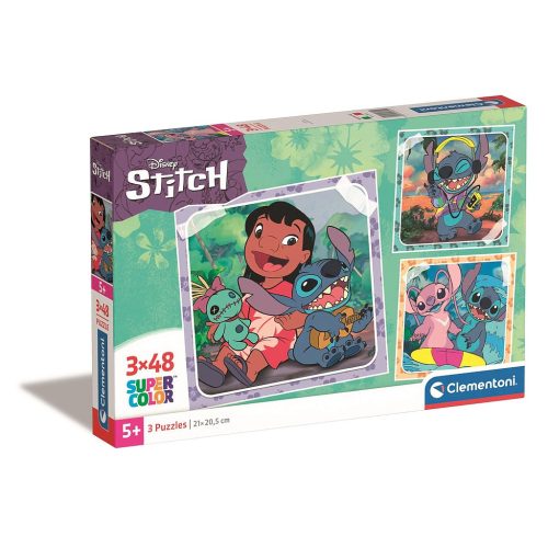 Disney Lilo and Stitch Music 3x48 pieces puzzle Clementoni