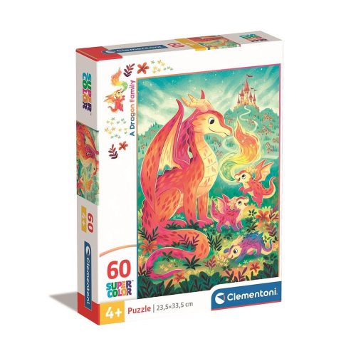 Dragon Family 60-piece puzzle Clementoni