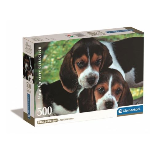 Animals Beagles Close Together Dog 500 pieces puzzle Clementoni