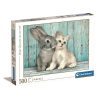 Animals Cat & Bunny 500 pcs puzzle Clementoni