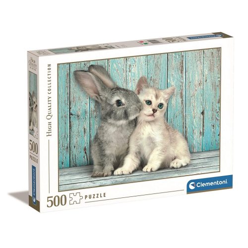 Animals Cat & Bunny 500 pcs puzzle Clementoni