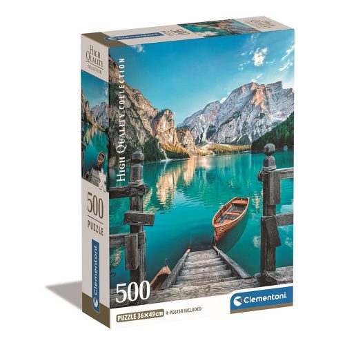 Cities Braies Lake Italy 500-piece puzzle Clementoni