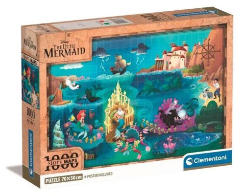 Disney Princess Ariel Fairy Tale Map 1000-piece puzzle Clementoni