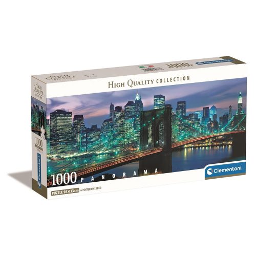 Cities Brooklyn Bridge New York 1000-piece panoramic puzzle Clementoni