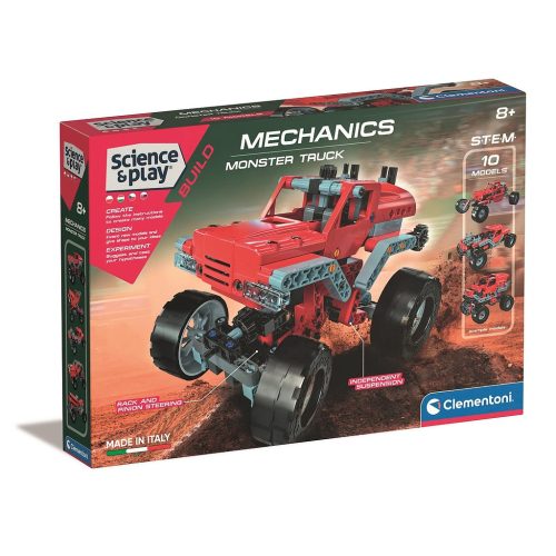 Vehicle Mechanics Monster Truck 10 in 1 Building Set Clementoni