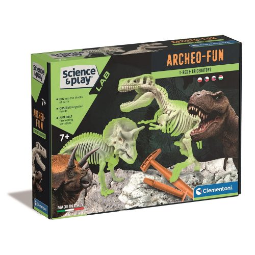 Dinosaur Archeo Fun Glowing Archaeology Kit Clementoni