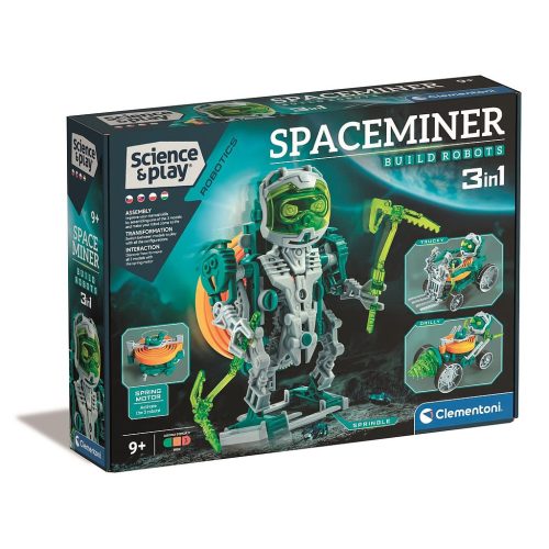 Vehicle Spaceminer 3 in 1 Robot Building Kit Clementoni