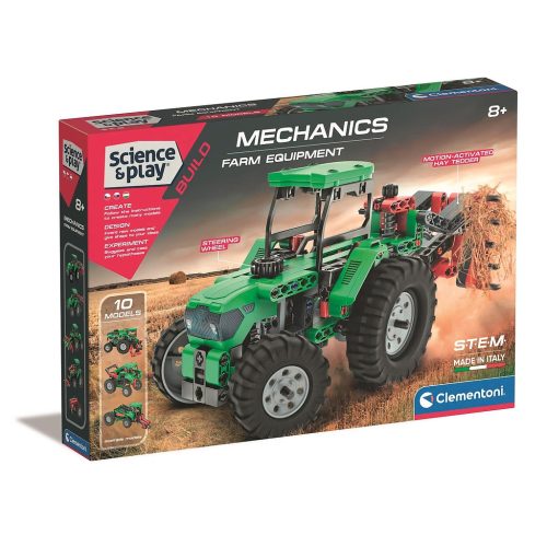 Vehicle Mechanics Tractor 10-in-1 Building Kit Clementoni