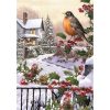 Christmas Robin and Holly 1000-piece Puzzle Clementoni