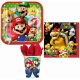 Super Mario Mushroom World party set with 36 pieces and 18 cm plate