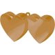 Wedding Gold, Gold double heart balloon, balloon weight