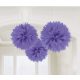 Colour New Purple Purple hanging pom pom decoration 3-piece set