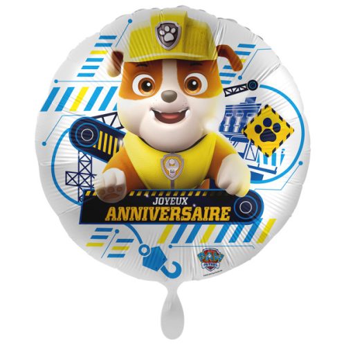 Paw Patrol Rubble Joyeux Anniversaire foil balloon 43 cm