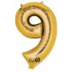 Number Gold, Giant Number 9 Foil Balloon 86*55 cm