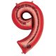 Number Giant Red Number 9 Foil Balloon 86*55 cm