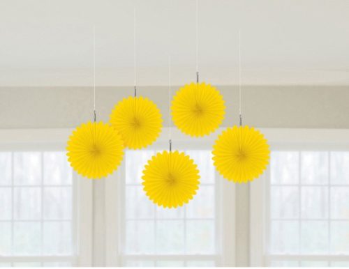 Sunshine Yellow, Yellow mini hanging decoration set of 5 set
