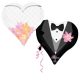 Wedding Heart foil balloon 76 cm