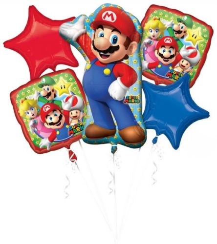 Super Mario Mushroom World foil balloon 5-piece set