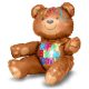 Happy Birthday Happy Birthday Bear Sitting Foil Balloon 38 cm