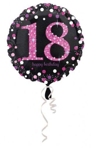 Happy Birthday Pink Happy Birthday 18 foil balloon 43 cm