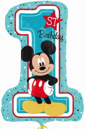 Disney Mickey  Blue First Birthday Foil Balloon 71 cm