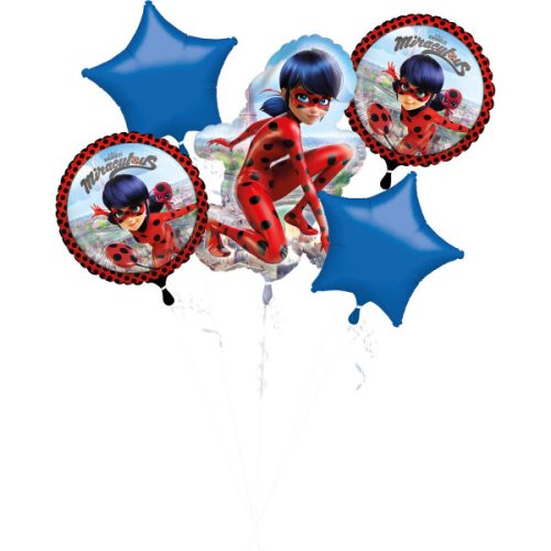 Miraculous Ladybug City foil balloon set of 5