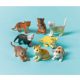 Cat plastic figures set of 12