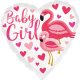 Flamingo Flamingo Baby Girl foil balloon 43 cm