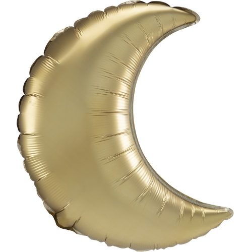 Satin Gold Crescent Gold Moon Foil Balloon 89 cm