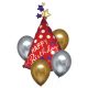 Satin Luxe Happy Birthday foil balloon 5 pcs set